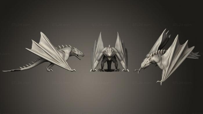 Figurines simple (Sly Dragon, STKPR_1186) 3D models for cnc